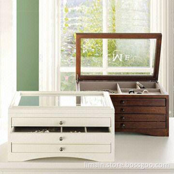 Jewelry Boxes, European Beech, Sized 12 x 7<sup>1/4</sup> x 8<sup>1/4</sup>-inch/OEM Service Offered